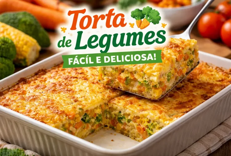 Torta de legumes fácil e rápida de fazer