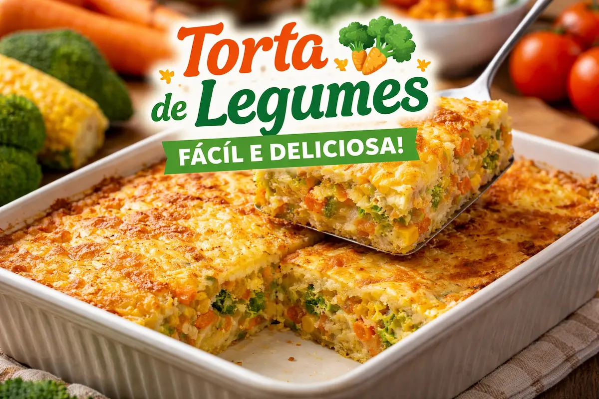 Torta de legumes fácil e rápida de fazer