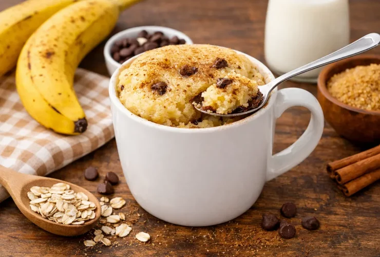 Bolo de Caneca com Banana em 3 Minutos