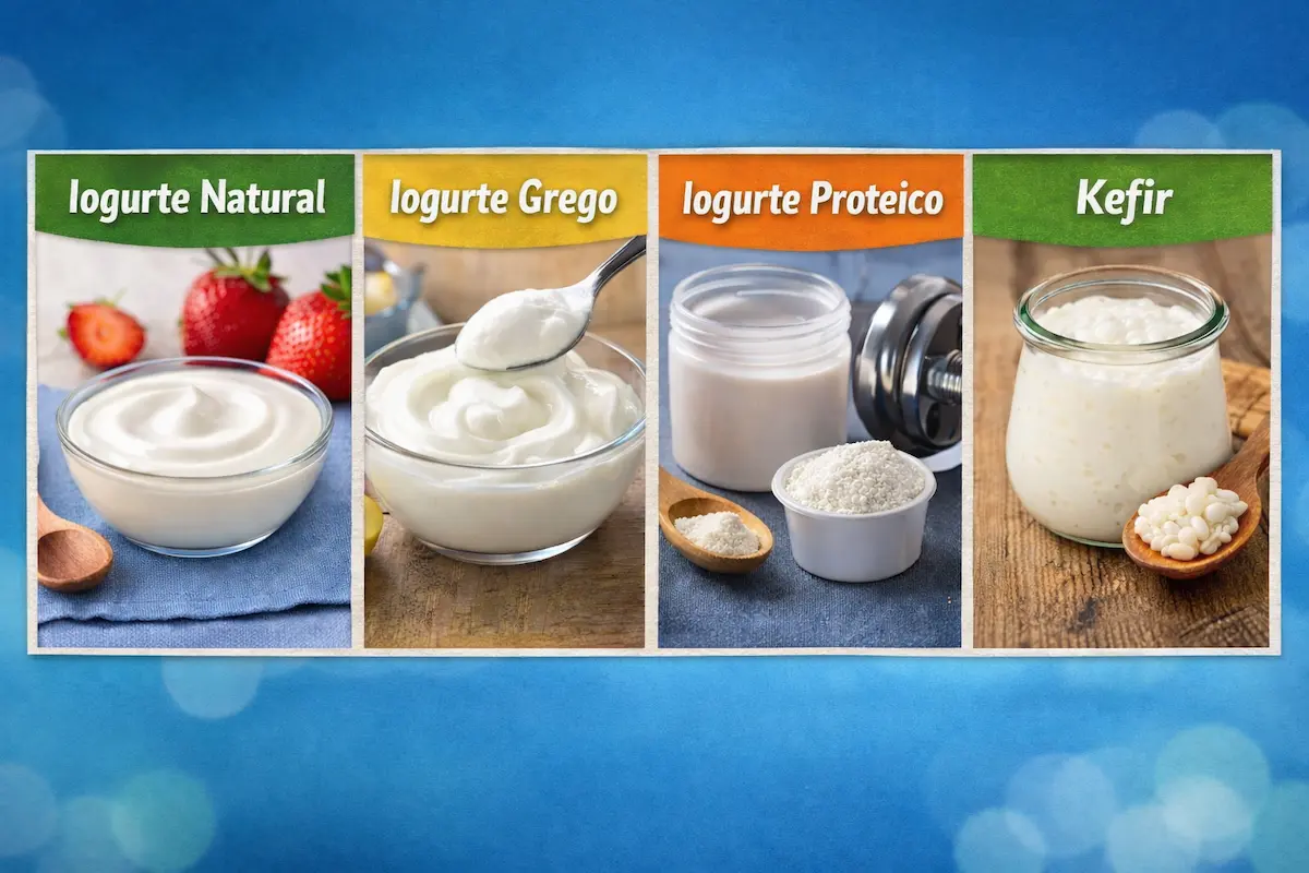 Veja qual iogurte é mais saudável: grego, kefir ou natural.