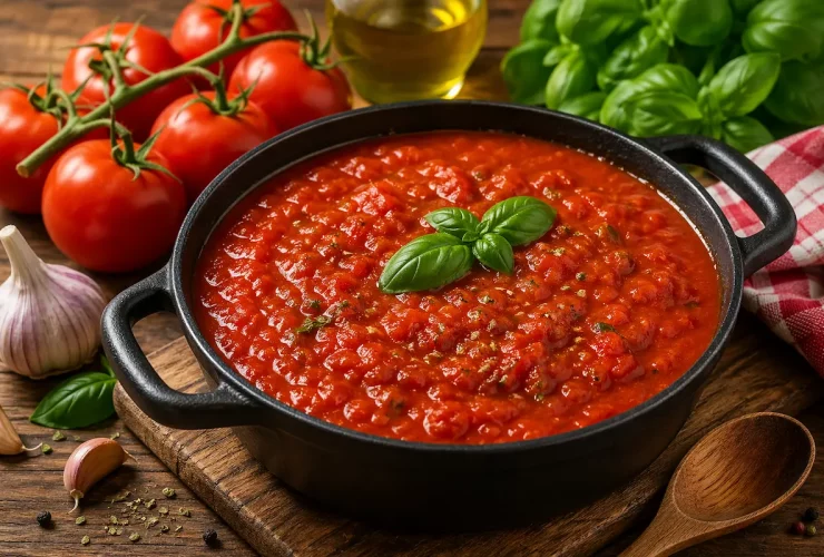 Molho de tomate caseiro fácil