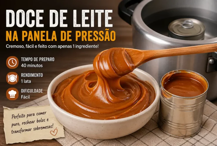 Doce de leite na panela de pressão