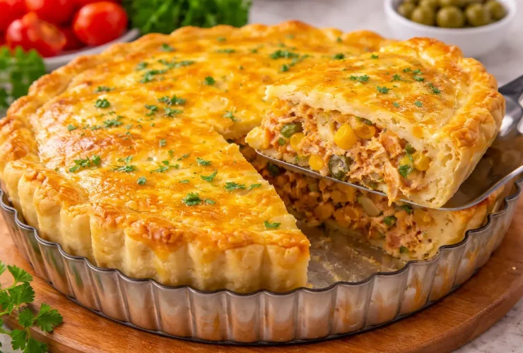 Empadão de frango com palmito super cremoso