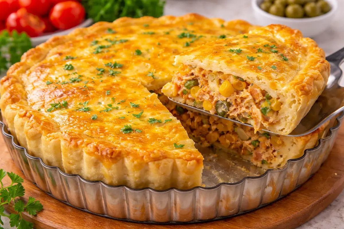 Empadão de frango com palmito super cremoso