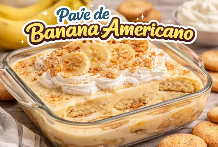 Pavê de banana cremoso e fácil de fazer