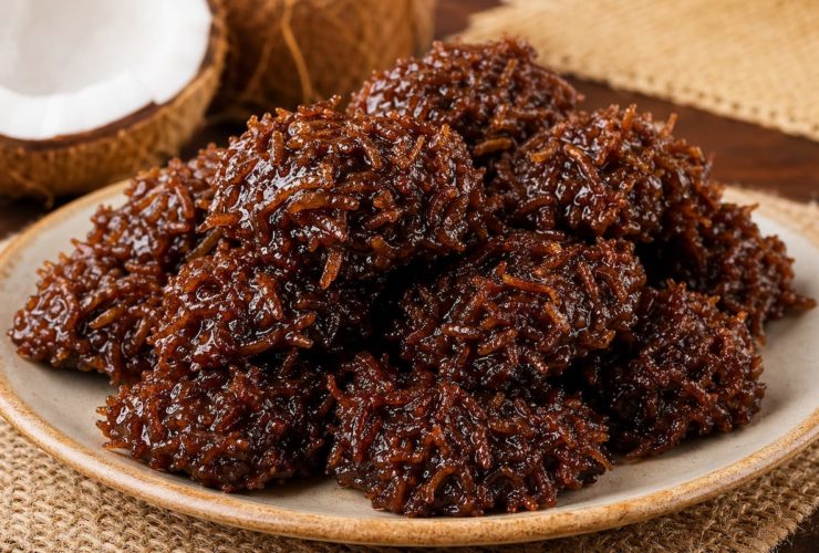 Cocada preta cremosa e irresistível