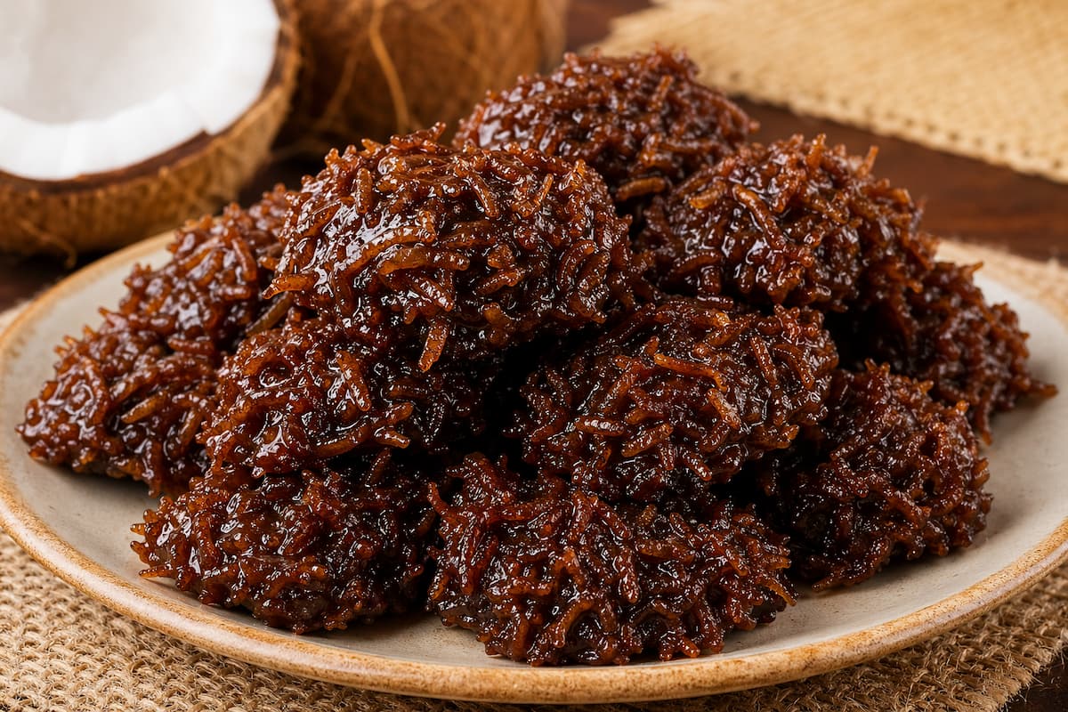 Cocada preta cremosa e irresistível