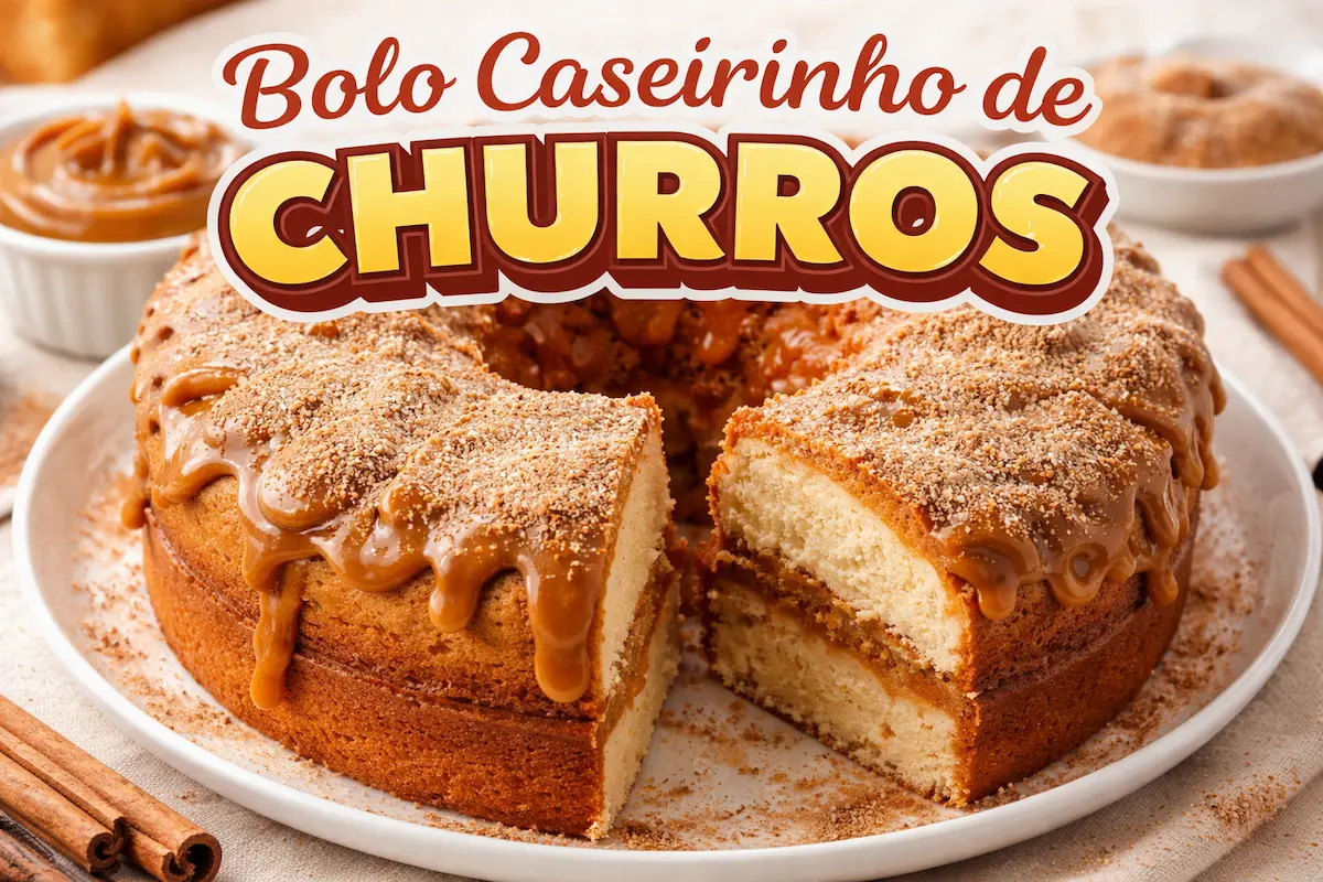 Bolo Caseirinho de Churros Fácil e Delicioso