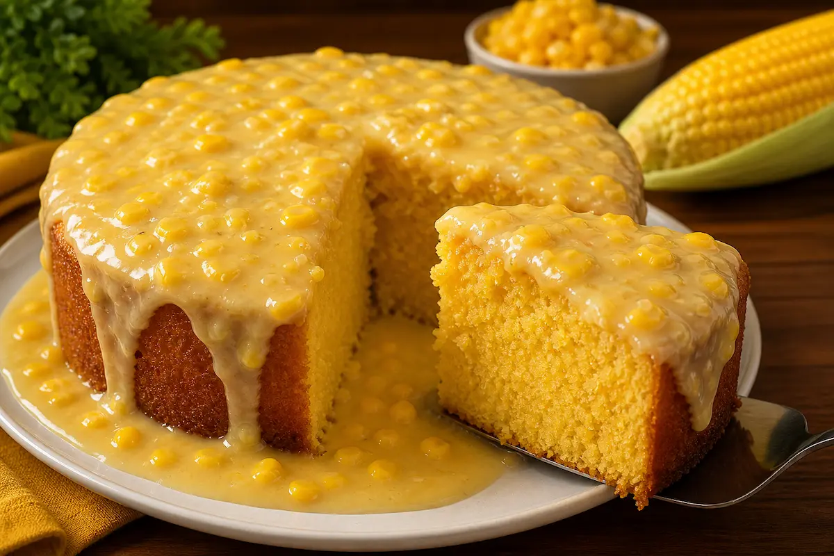 Bolo de milho sem farinha de trigo, fofinho e delicioso