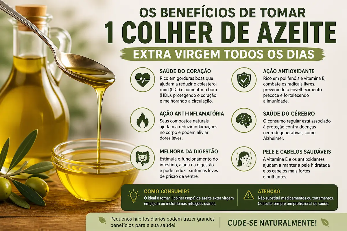 Tomar azeite extra virgem em jejum pode ajudar o coração