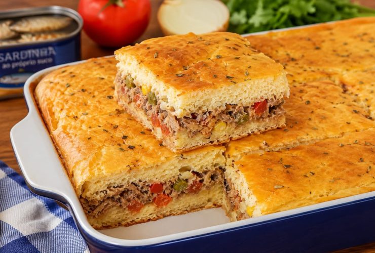 Aprenda a fazer uma deliciosa torta de sardinha com massa super leve