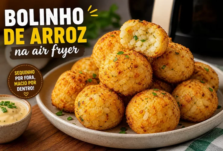 Transforme arroz amanhecido em bolinhos crocantes na air fryer