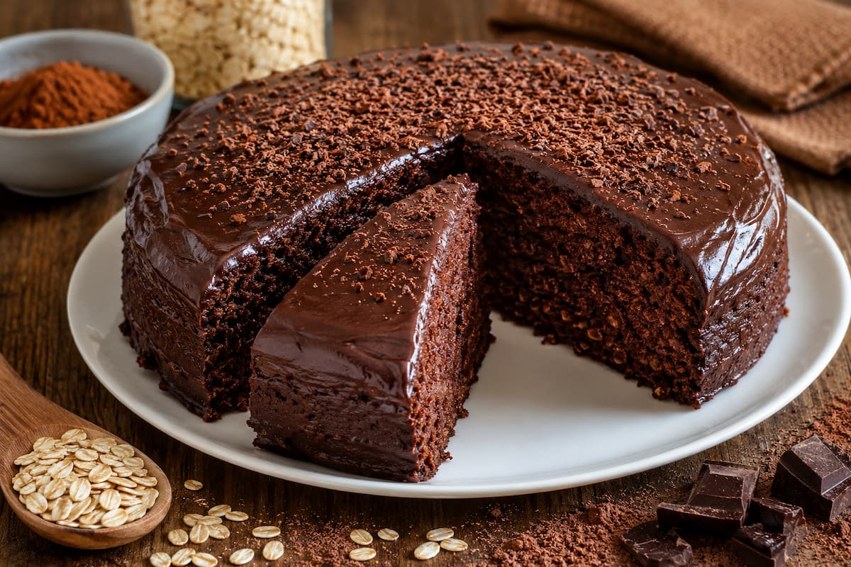 Aprenda a fazer um bolo de chocolate com aveia super cremoso