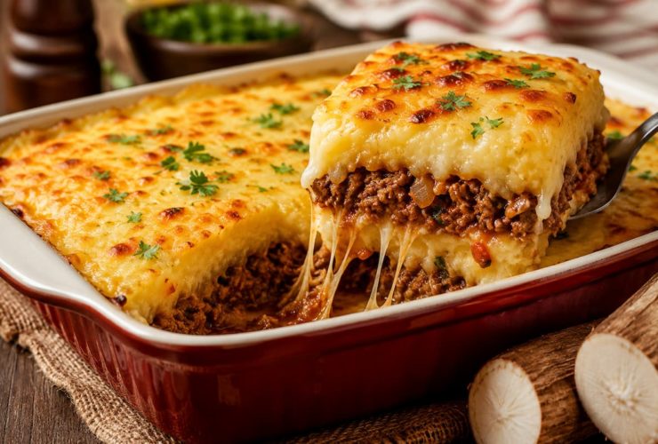 Aprenda a fazer um escondidinho de mandioca