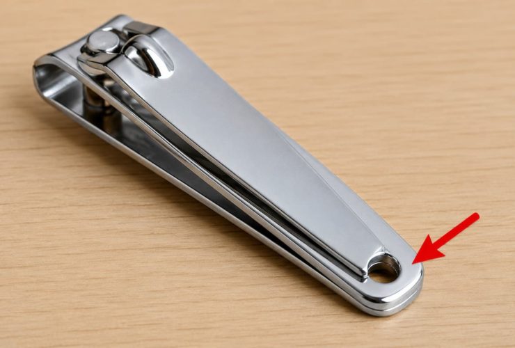 Você já reparou no pequeno buraquinho do cortador de unhas?