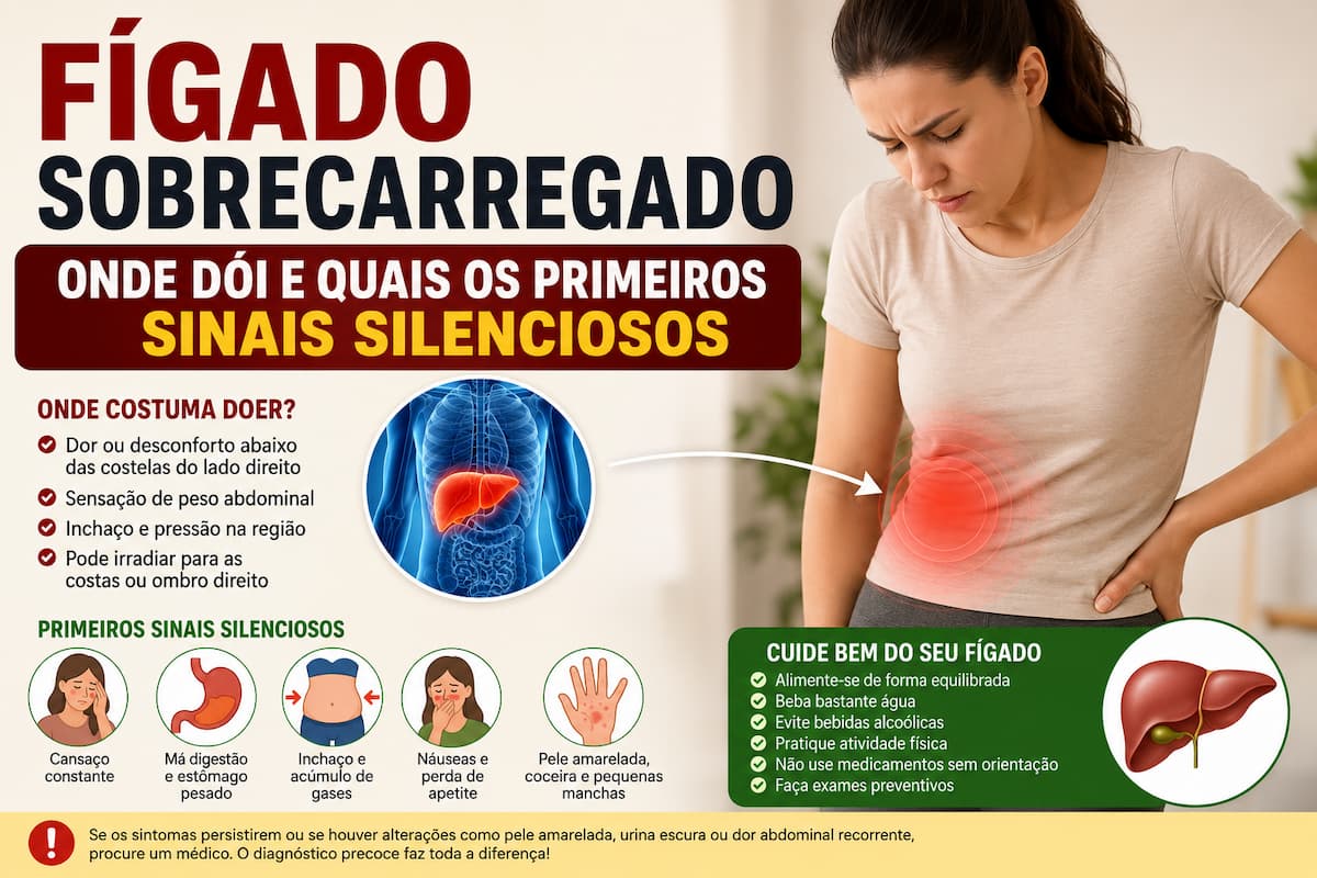 Descubra onde dói quando o fígado está sobrecarregado