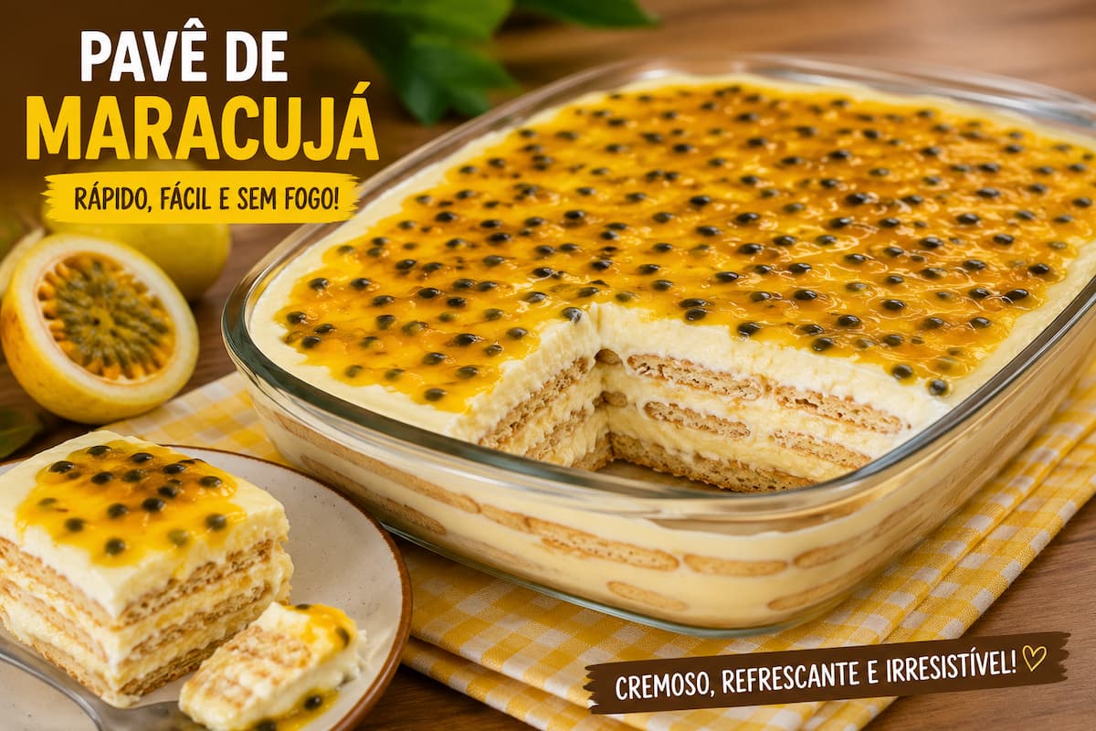 Aprenda a fazer um pavê de maracujá super cremoso