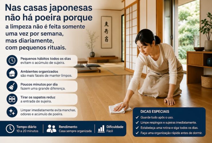 Descubra os hábitos de limpeza usados em muitas casas japonesas