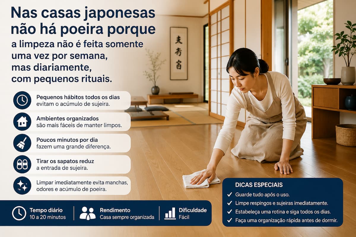 Descubra os hábitos de limpeza usados em muitas casas japonesas