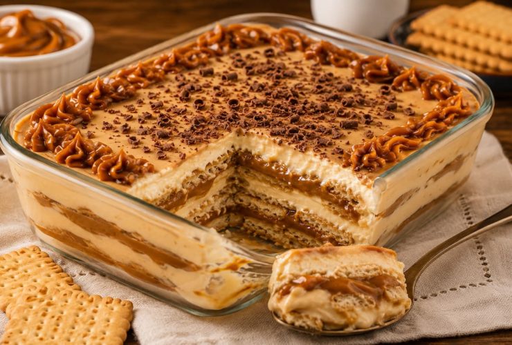 Aprenda a fazer um delicioso pavê de doce de leite cremoso