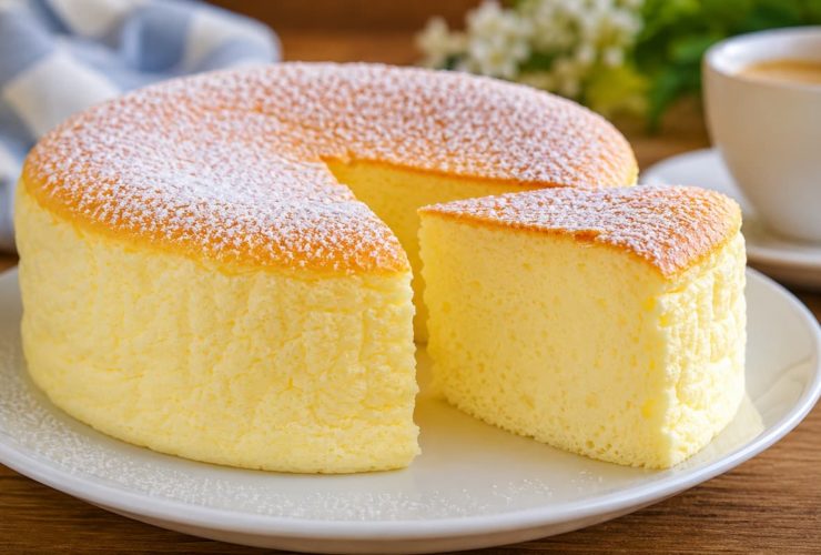 Bolo nuvem super leve, fofinho e delicado, com textura que derrete na boca