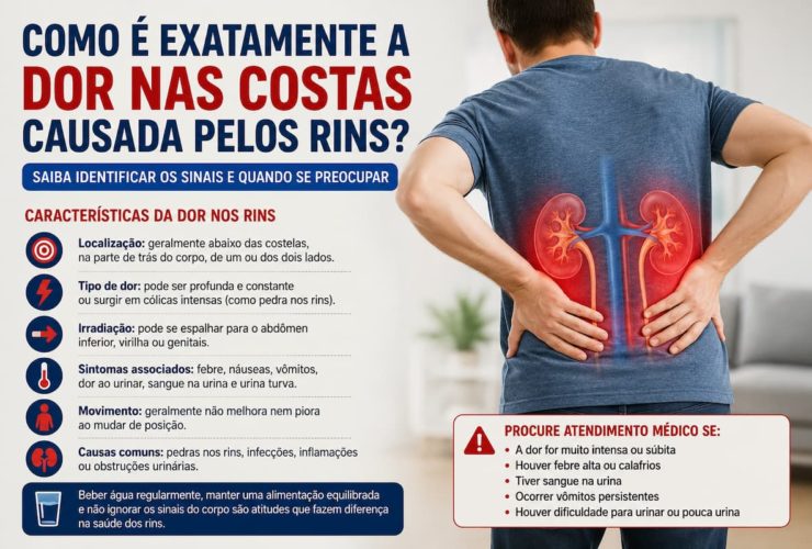 Descubra como identificar a dor nas costas causada pelos rins