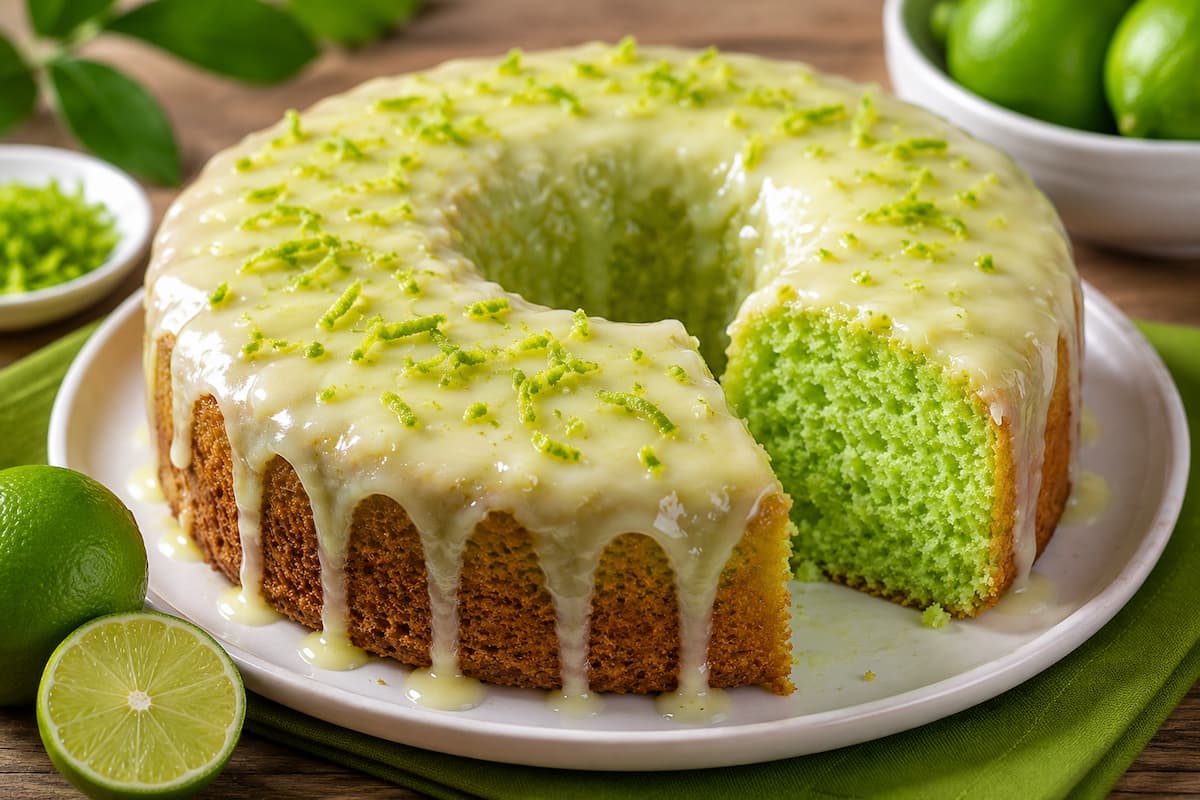 Aprenda a fazer um bolo verde de limão super fofinho