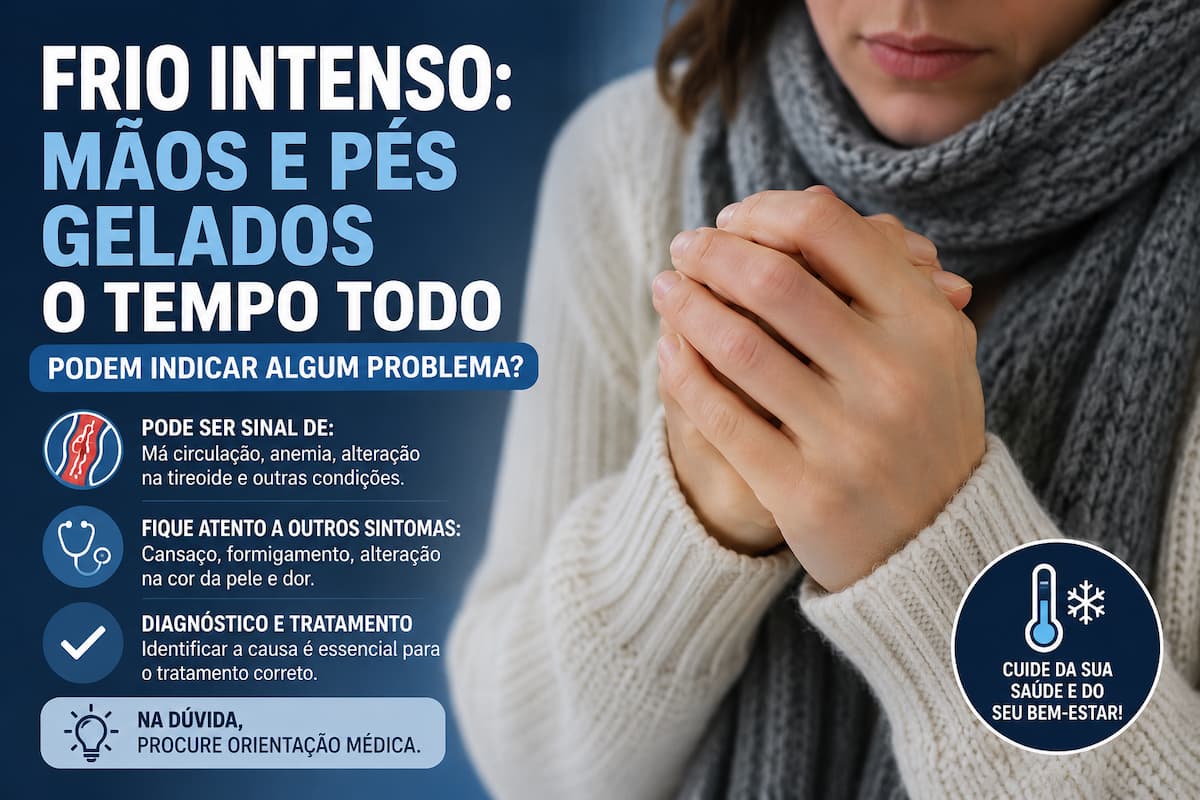 Mãos e pés gelados o tempo todo podem indicar problemas