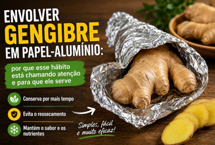 Descubra por que envolver o gengibre em papel-alumínio