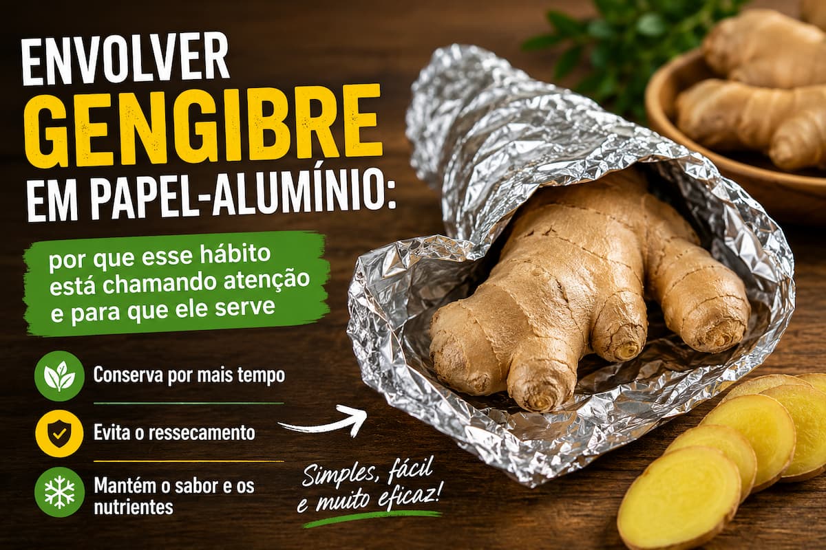 Descubra por que envolver o gengibre em papel-alumínio