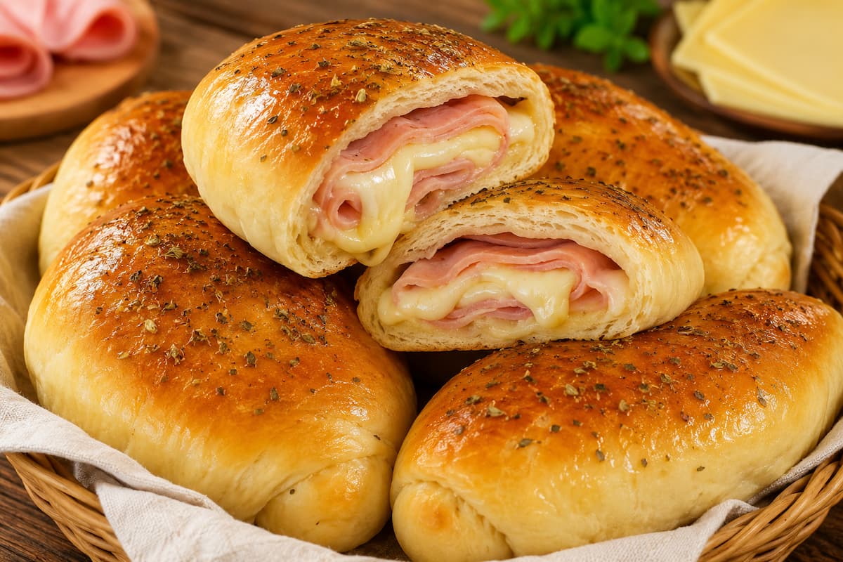 Aprenda a fazer um joelho assado recheado com queijo e presunto