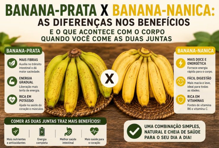 Descubra as diferenças entre a banana-prata e a banana-nanica