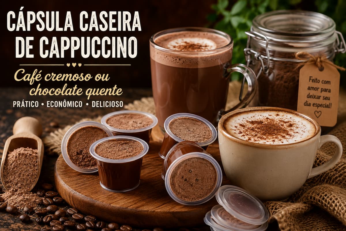 Prepare cápsulas caseiras de cappuccino