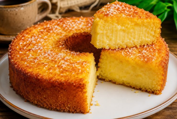 Bombocado de fubá delicado e cremoso por dentro