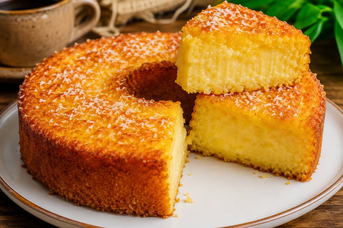Bombocado de fubá delicado e cremoso por dentro
