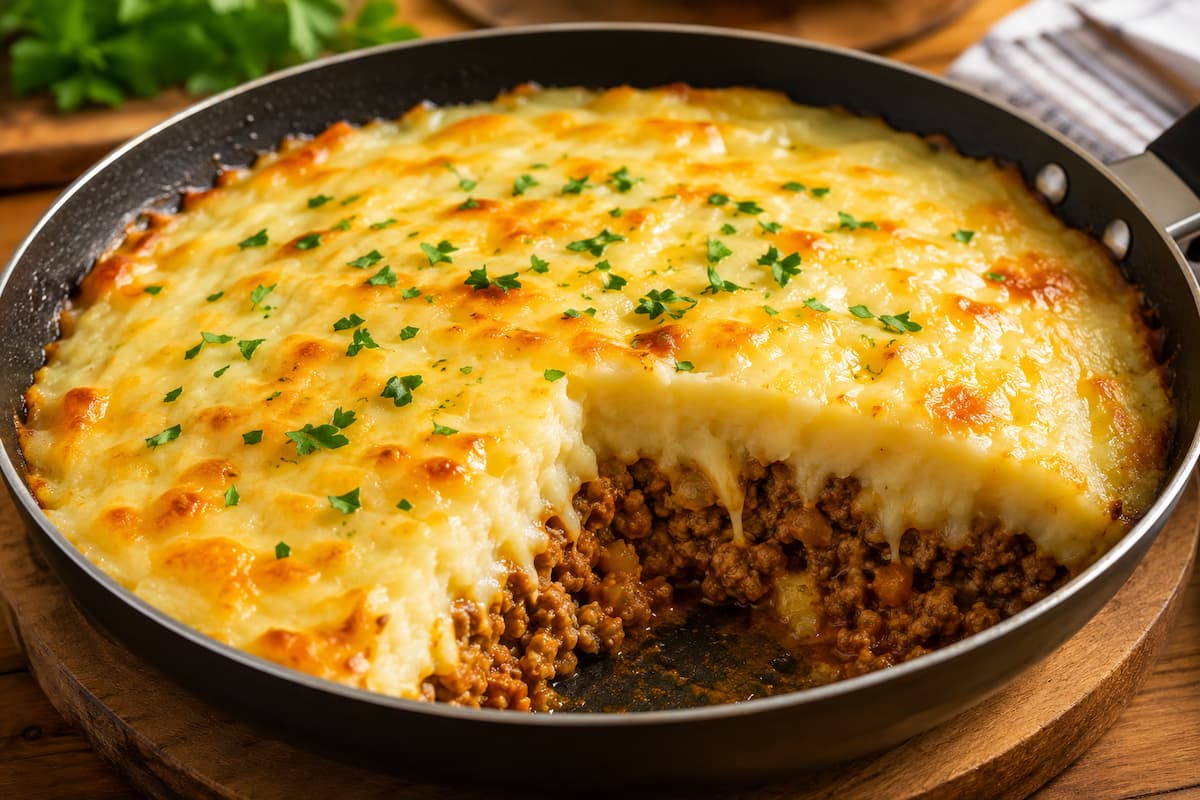 Prepare um escondidinho de frigideira em apenas 10 minutos!