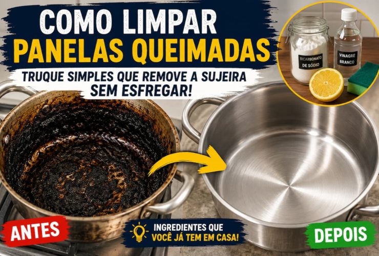 Descubra um truque simples para limpar panelas queimadas sem esforço