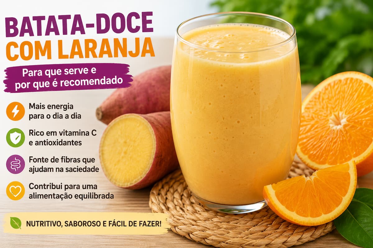 Descubra para que serve bater batata-doce com laranja