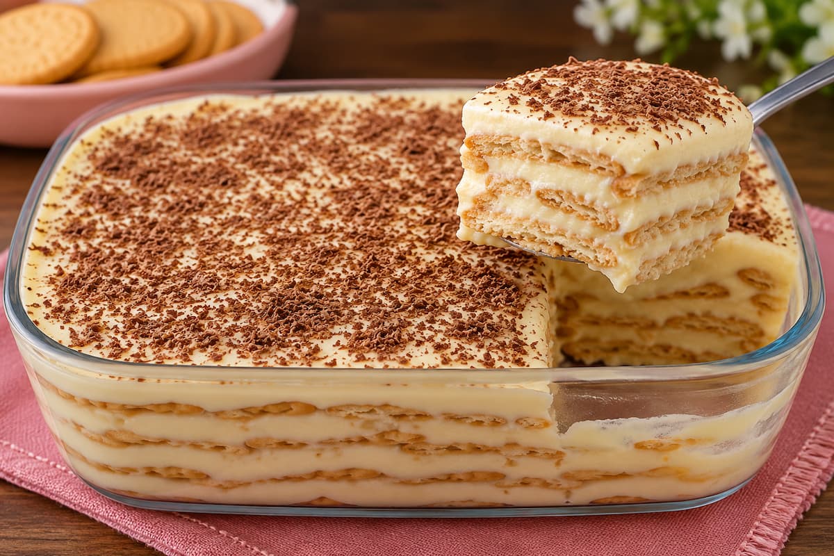 Aprenda a fazer uma deliciosa sobremesa de bolacha Maria