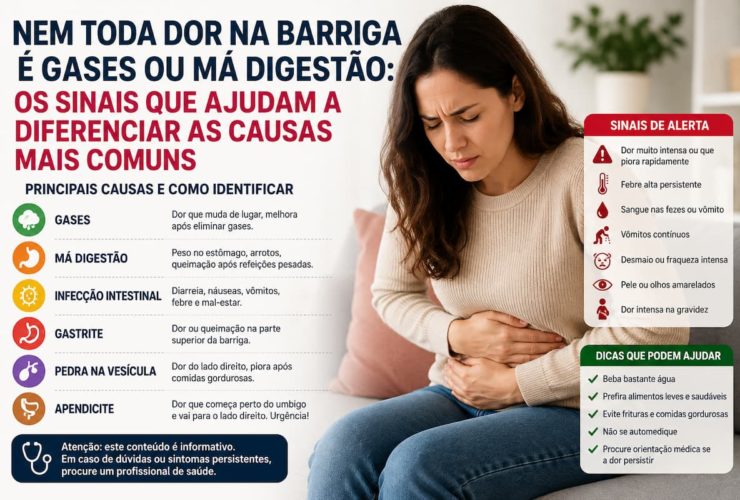 Nem toda dor na barriga é causada por gases ou má digestão