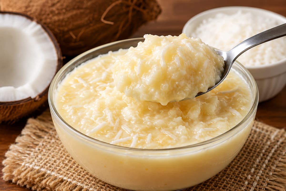 Descubra como fazer uma cocada cremosa de colher tradicional