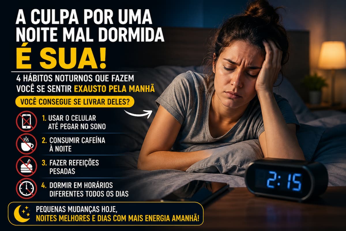 Descubra 4 hábitos noturnos que prejudicam a qualidade do sono