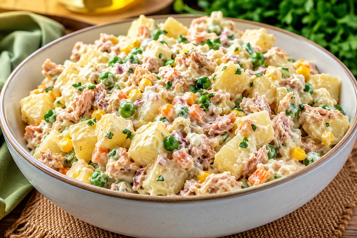 Aprenda a fazer uma deliciosa salada de batata com atum