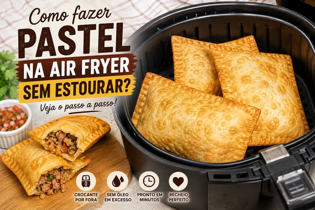 Aprenda como fazer pastel na air fryer sem estourar