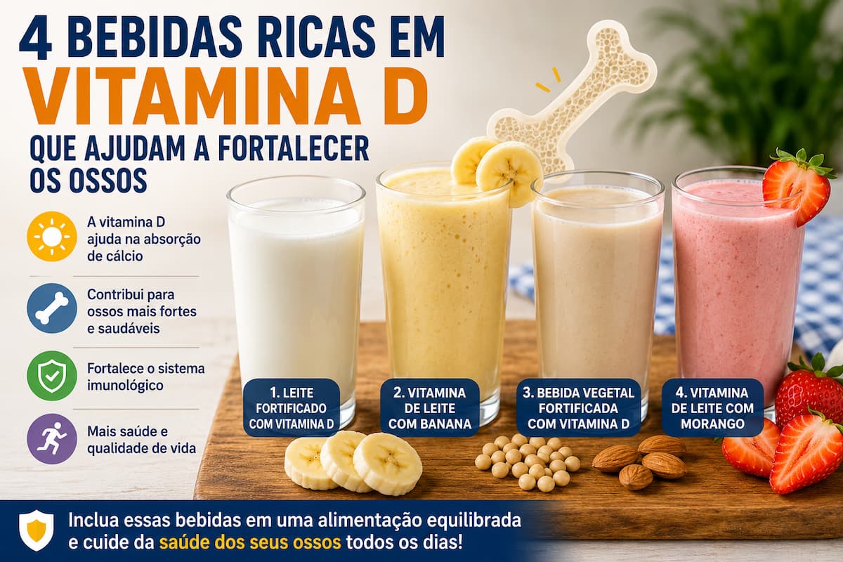 4 bebidas ricas em vitamina D para os ossos