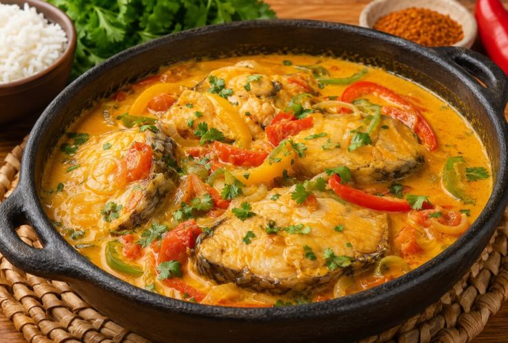 Moqueca de peixe fácil, cremosa e muito saborosa