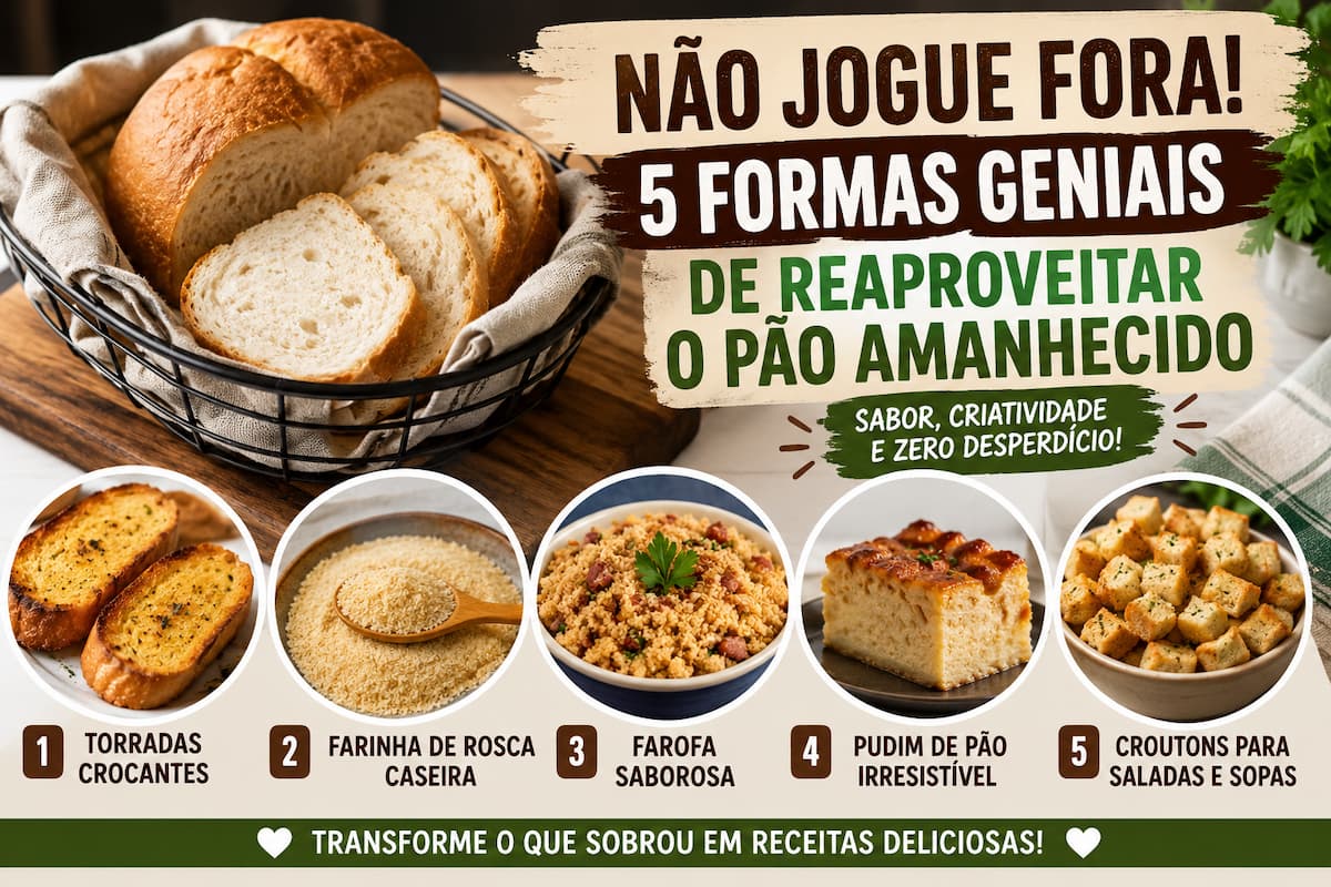 5 formas geniais de reaproveitar pão amanhecido