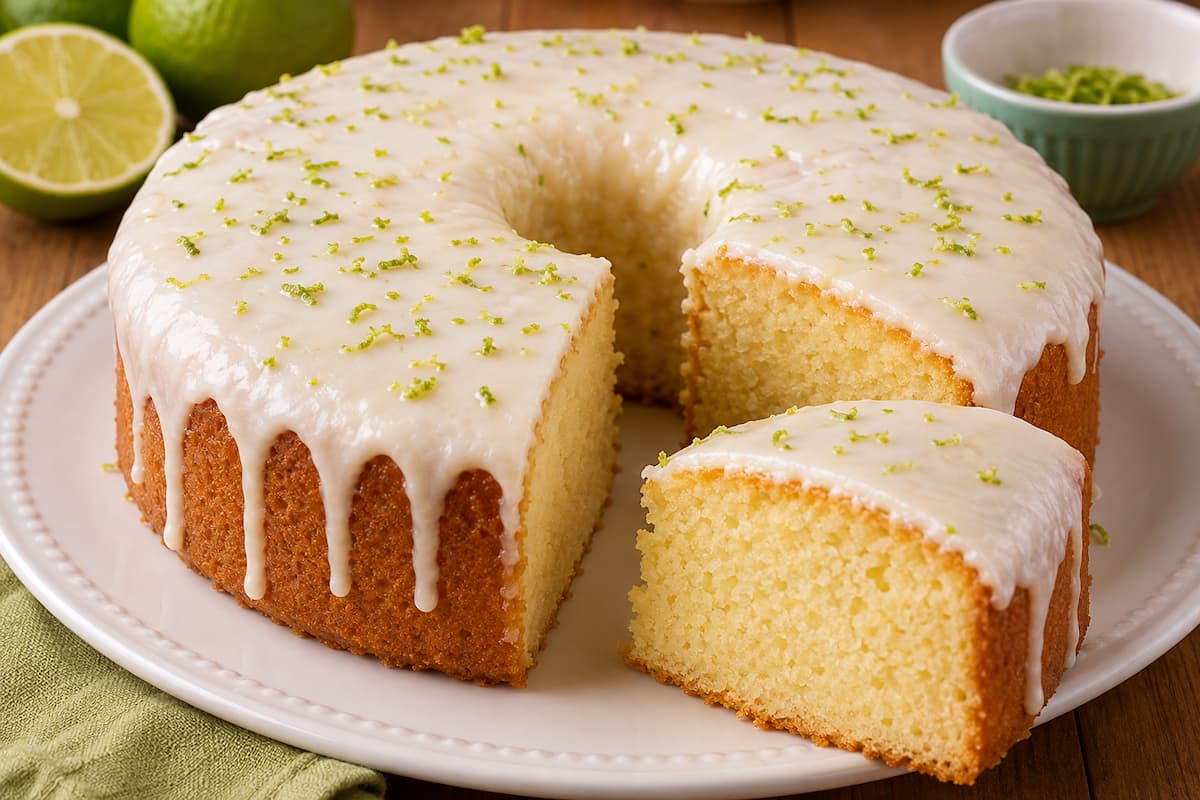Bolo de limão fofinho, aromático e com cobertura sequinha