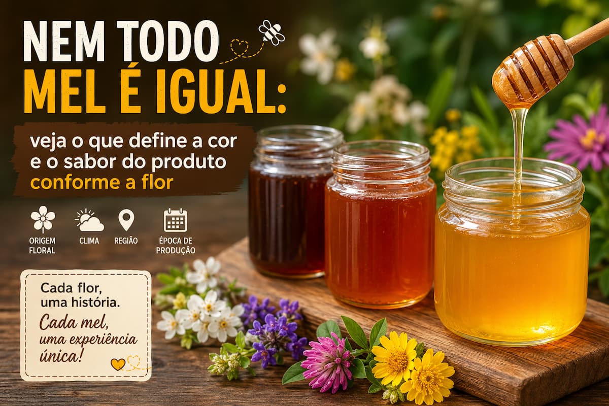 Nem todo mel é igual: entenda cor e sabor