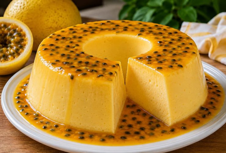 Flan de maracujá sem fogo